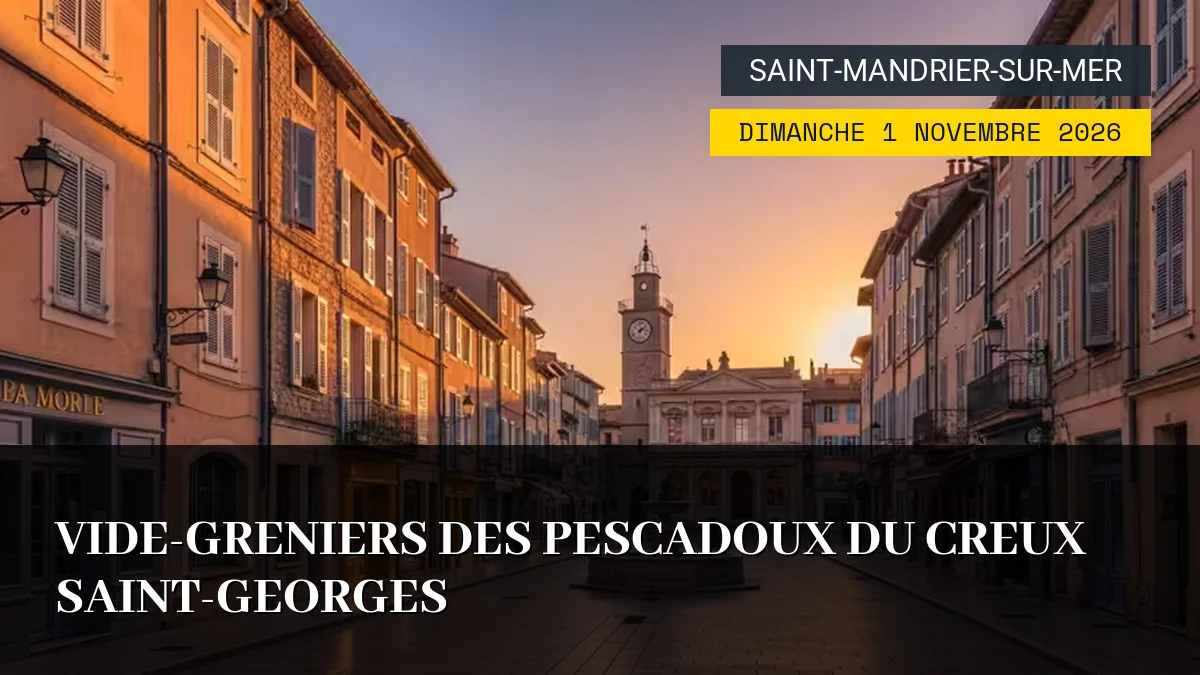 Affiche de l'événement : Vide-Greniers des Pescadoux du Creux Saint-Georges – Dimanche 1 Novembre 2026