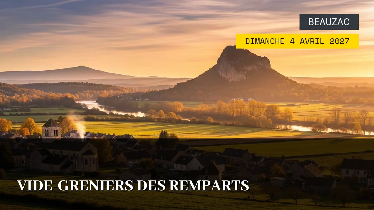 Affiche de l'événement : Vide-greniers des Remparts – Dimanche 4 Avril 2027