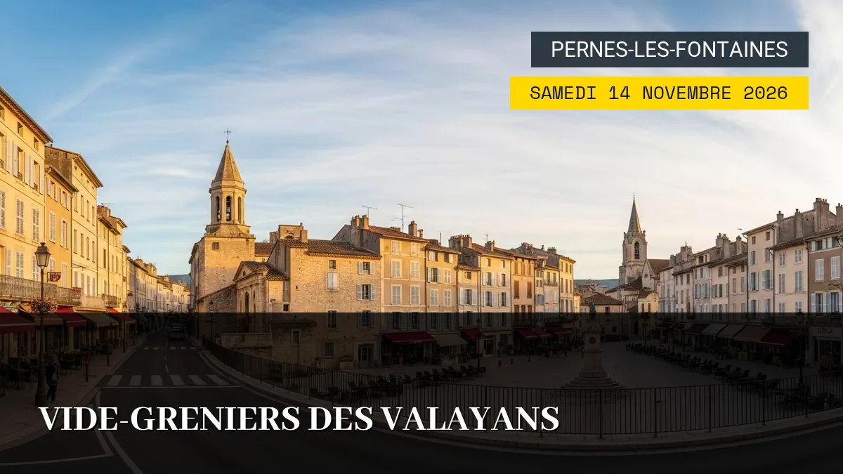 Affiche de l'événement : Vide-greniers des Valayans – Samedi 14 Novembre 2026
