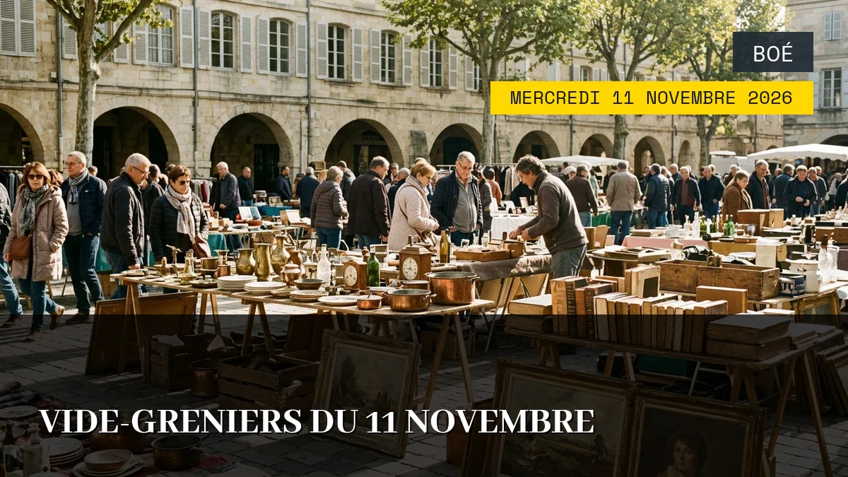 Affiche de l'événement : Vide-Greniers du 11 Novembre – Mercredi 11 Novembre 2026