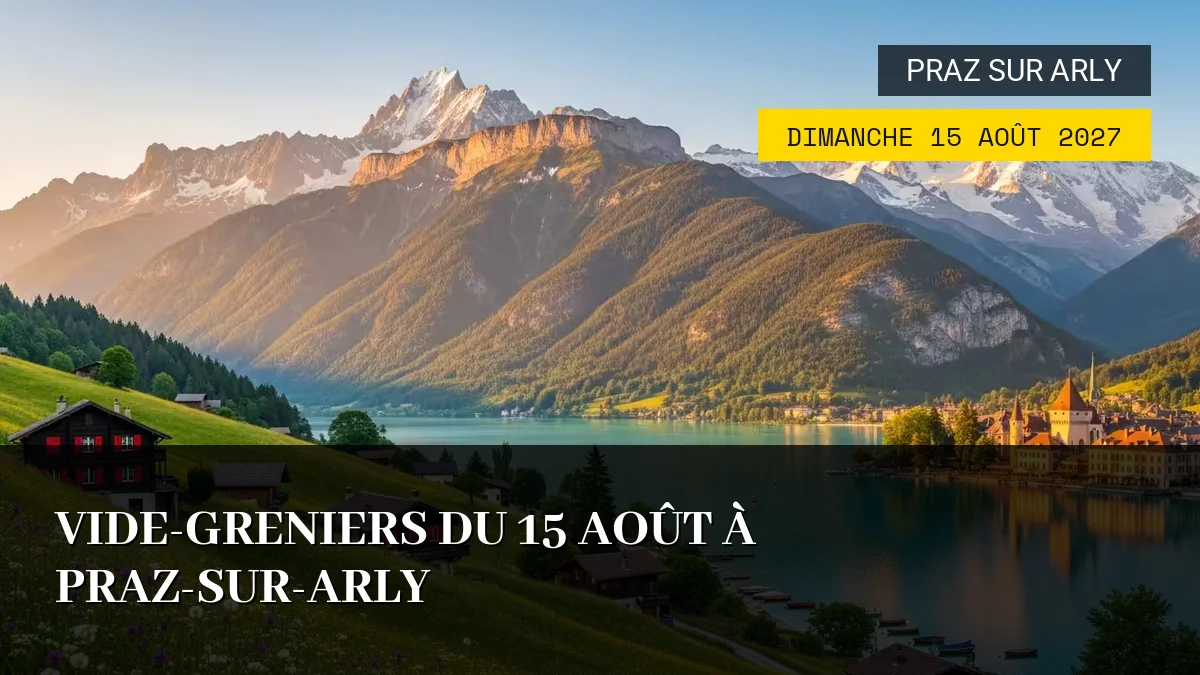 Affiche de l'événement : Vide-Greniers du 15 Août à Praz-sur-Arly – Dimanche 15 Août 2027