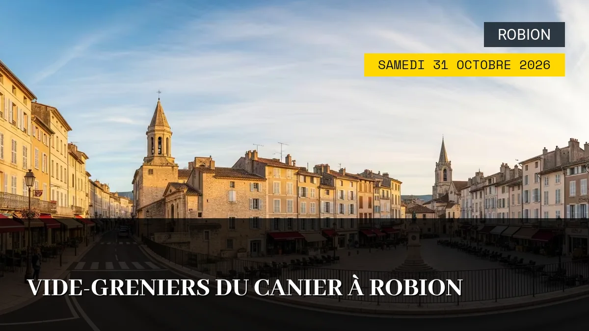 Affiche de l'événement : Vide-Greniers du Canier à Robion – Samedi 31 Octobre 2026