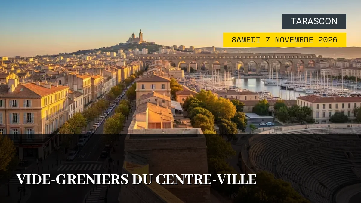 Affiche de l'événement : Vide-Greniers du Centre-Ville – Samedi 7 Novembre 2026
