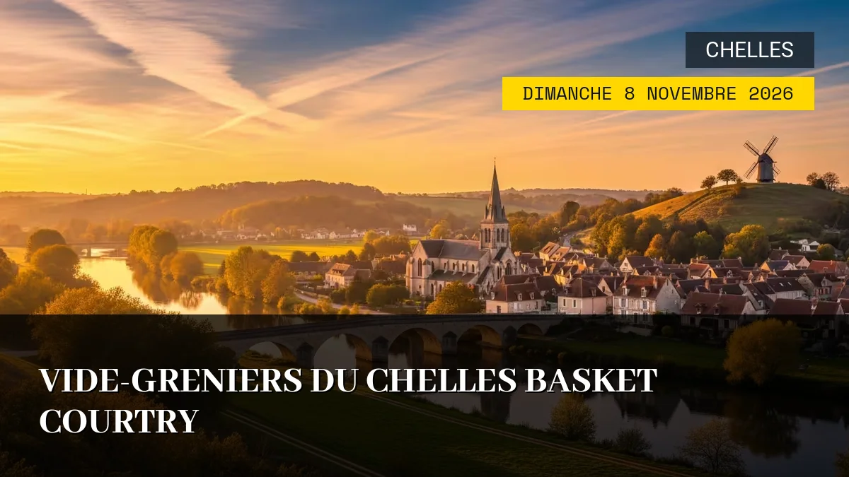 Affiche de l'événement : Vide-greniers du Chelles Basket Courtry – Dimanche 8 Novembre 2026