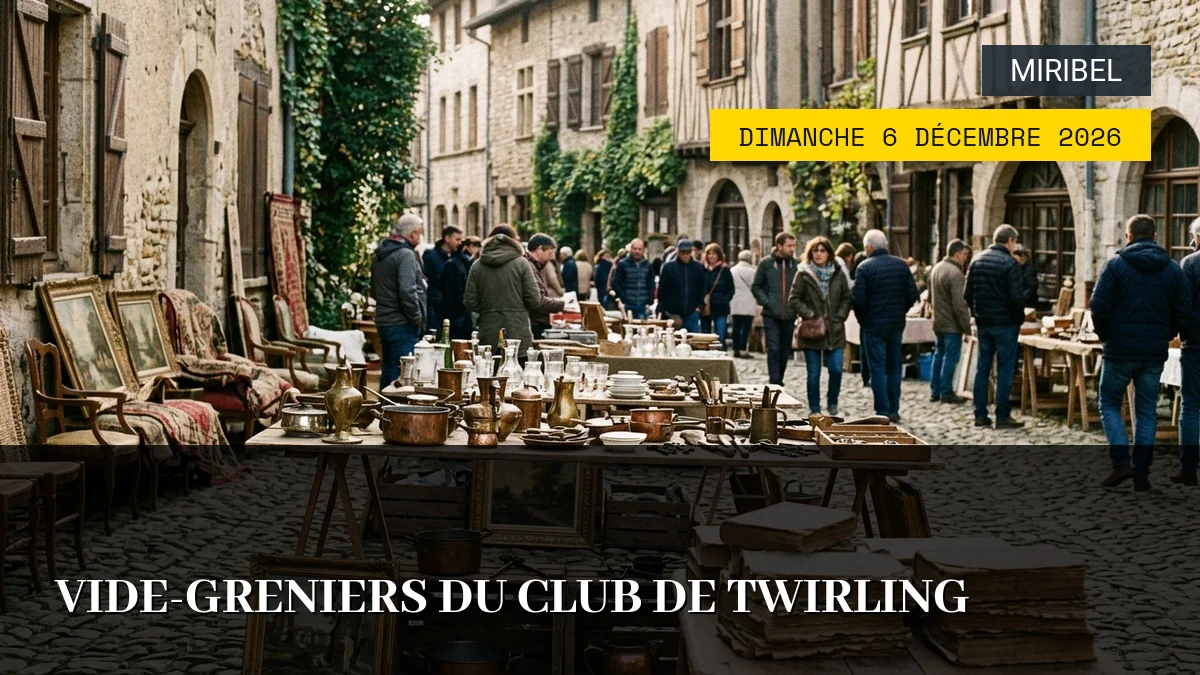 Affiche de l'événement : Vide-Greniers du Club de Twirling – Dimanche 6 Décembre 2026