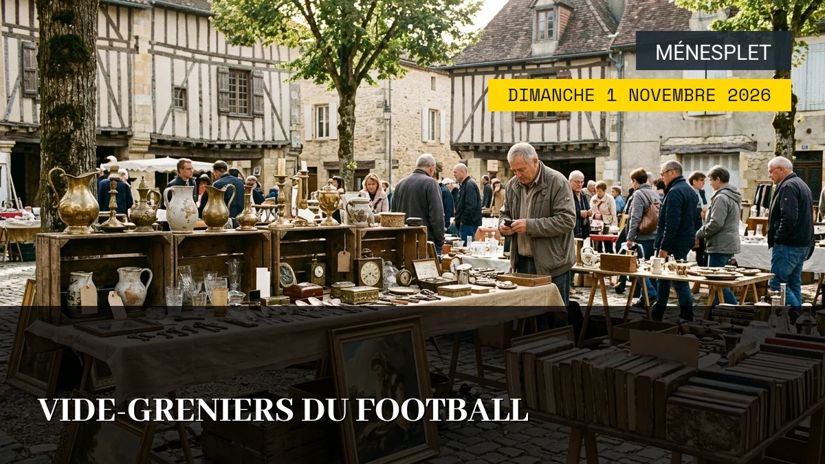 Affiche de l'événement : Vide-greniers du Football – Dimanche 1 Novembre 2026