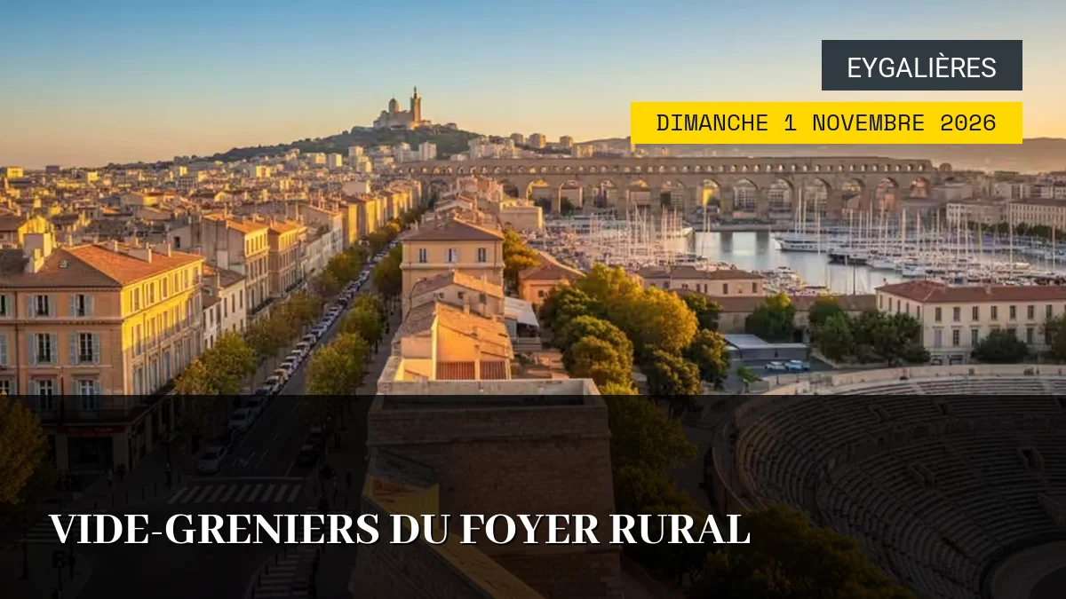 Affiche de l'événement : Vide-greniers du Foyer Rural – Dimanche 1 Novembre 2026