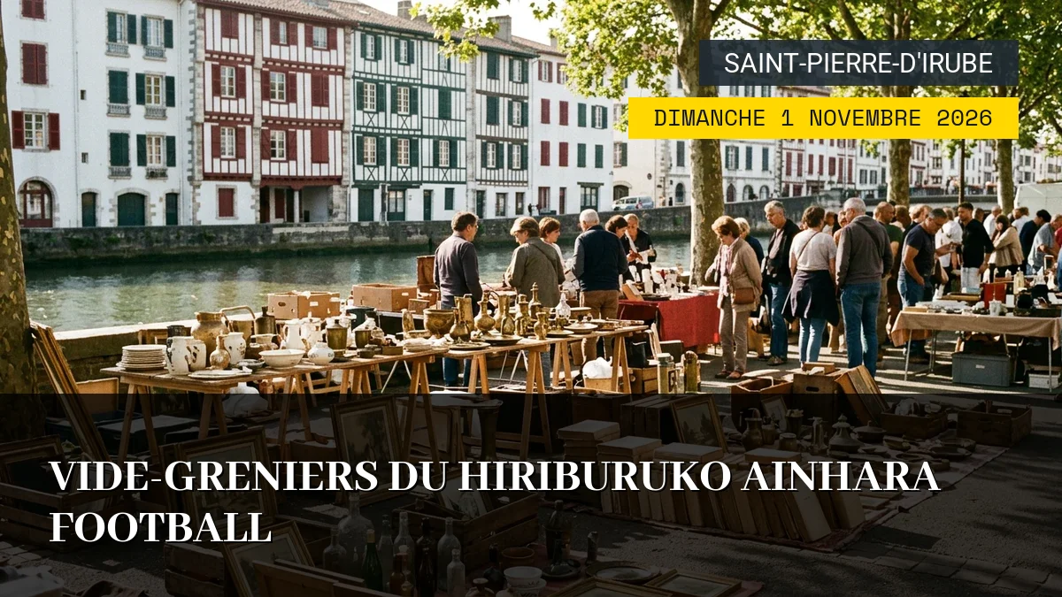 Affiche de l'événement : Vide-Greniers du Hiriburuko Ainhara Football – Dimanche 1 Novembre 2026