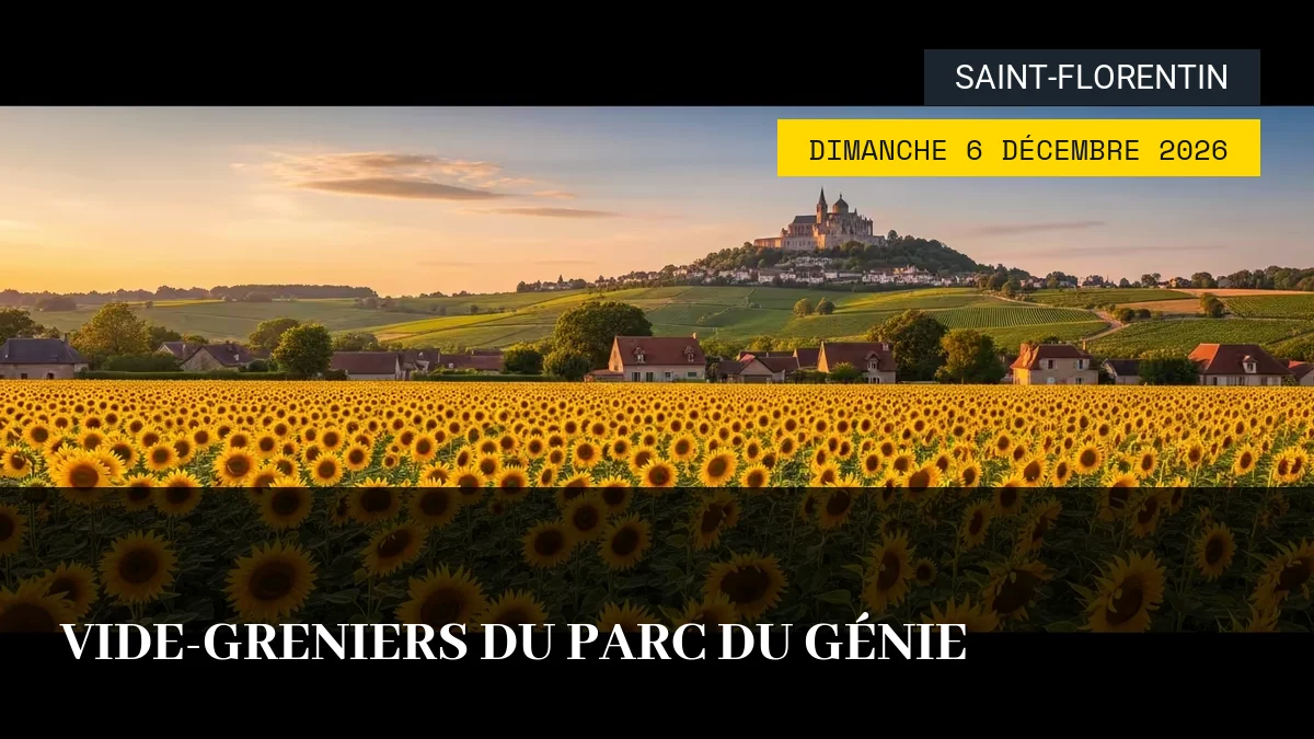 Affiche de l'événement : Vide-greniers du Parc du Génie – Dimanche 6 Décembre 2026