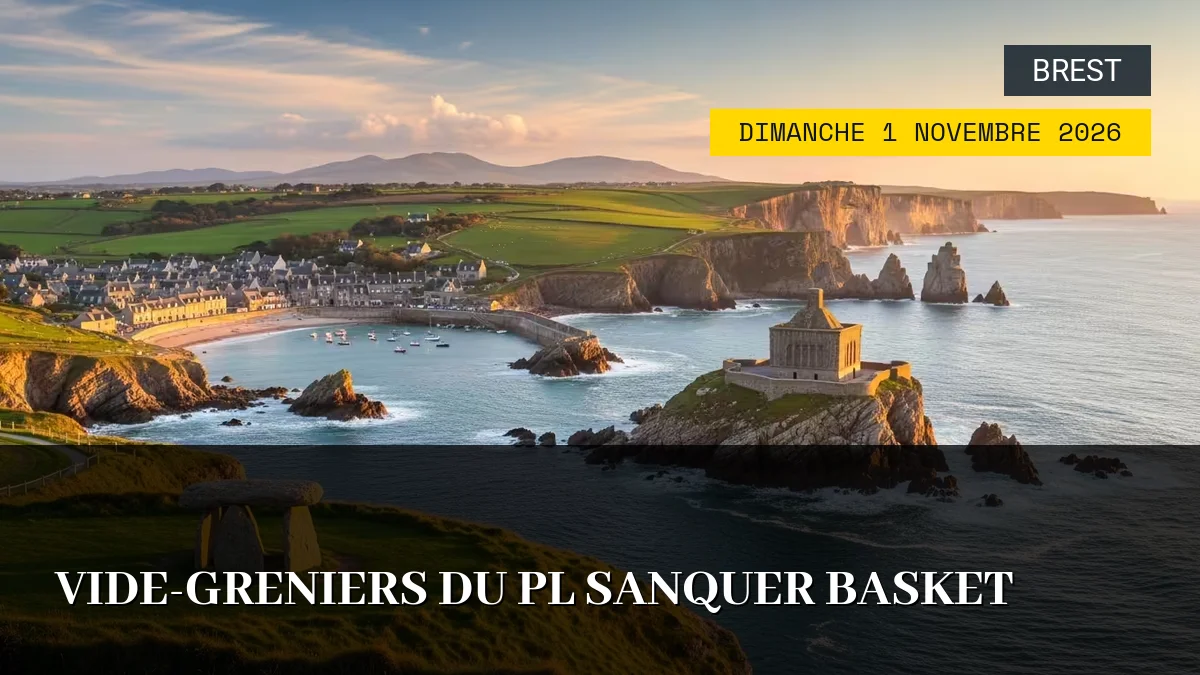 Affiche de l'événement : Vide-Greniers du PL Sanquer Basket – Dimanche 1 Novembre 2026