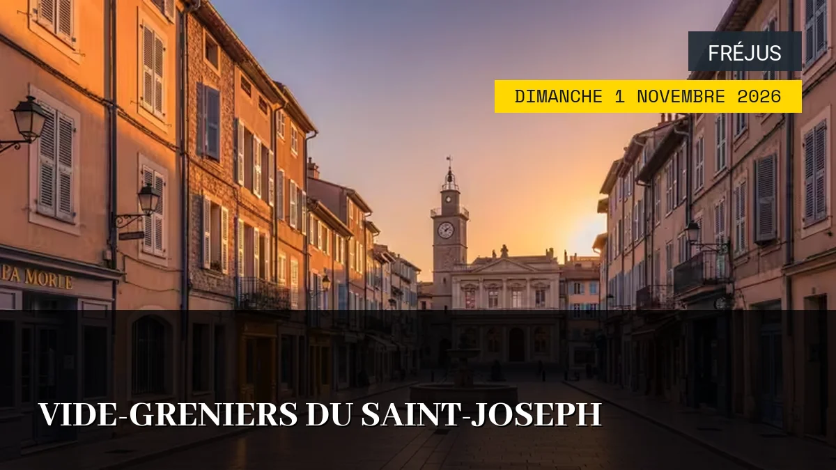 Affiche de l'événement : Vide-Greniers du Saint-Joseph – Dimanche 1 Novembre 2026