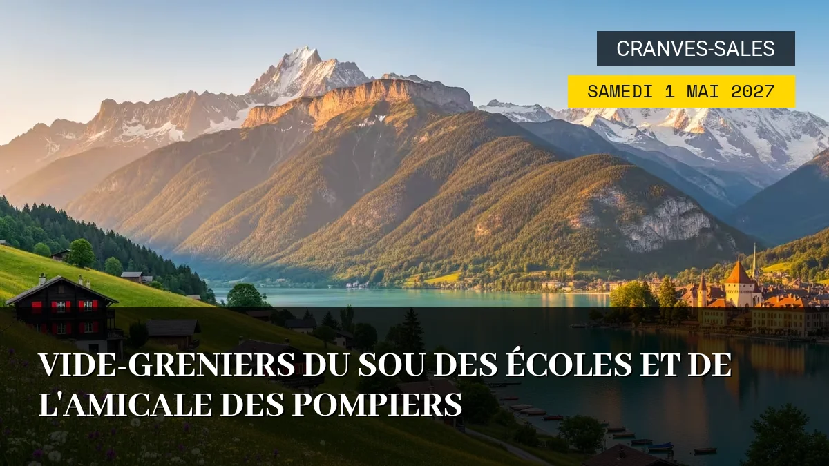 Affiche de l'événement : Vide-Greniers du Sou des Écoles et de l&rsquo;Amicale des Pompiers – Samedi 1 Mai 2027