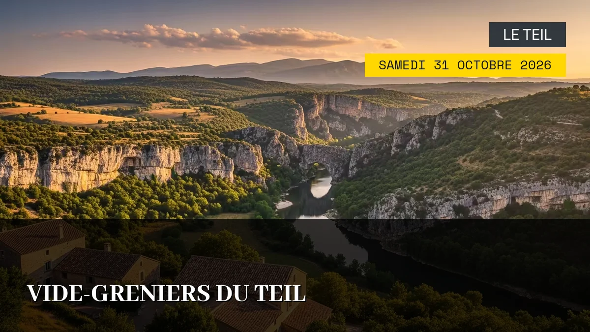 Affiche de l'événement : Vide-greniers du Teil – Samedi 31 Octobre 2026