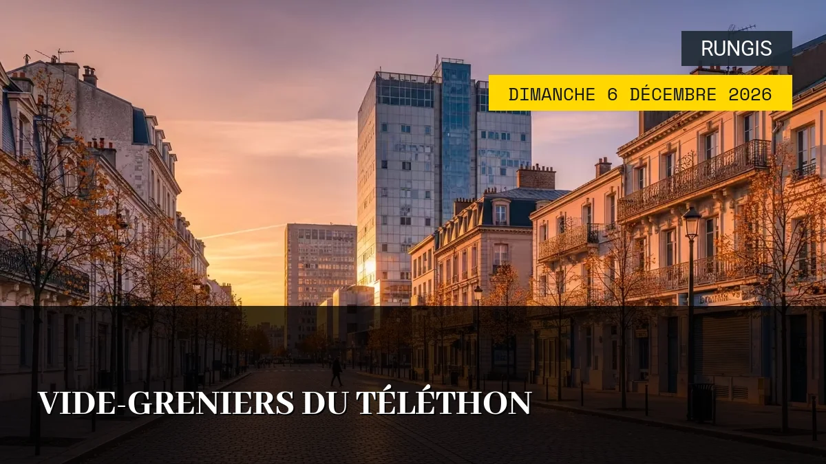 Affiche de l'événement : Vide-greniers du Téléthon – Dimanche 6 Décembre 2026