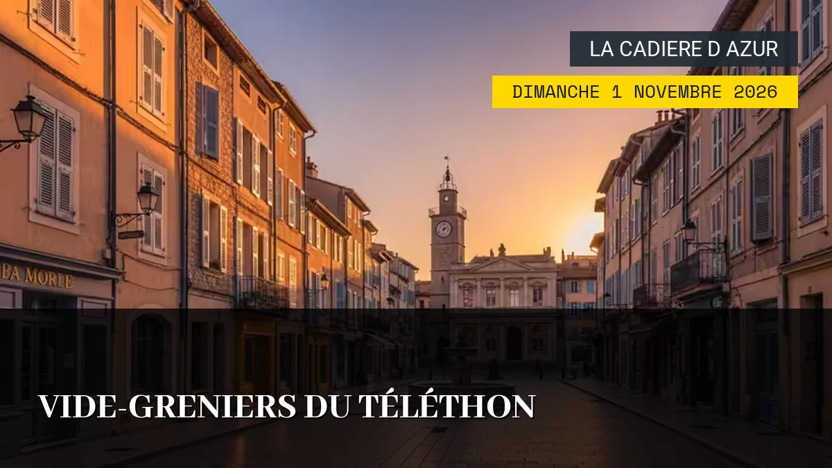 Affiche de l'événement : Vide-greniers du Téléthon – Dimanche 1 Novembre 2026