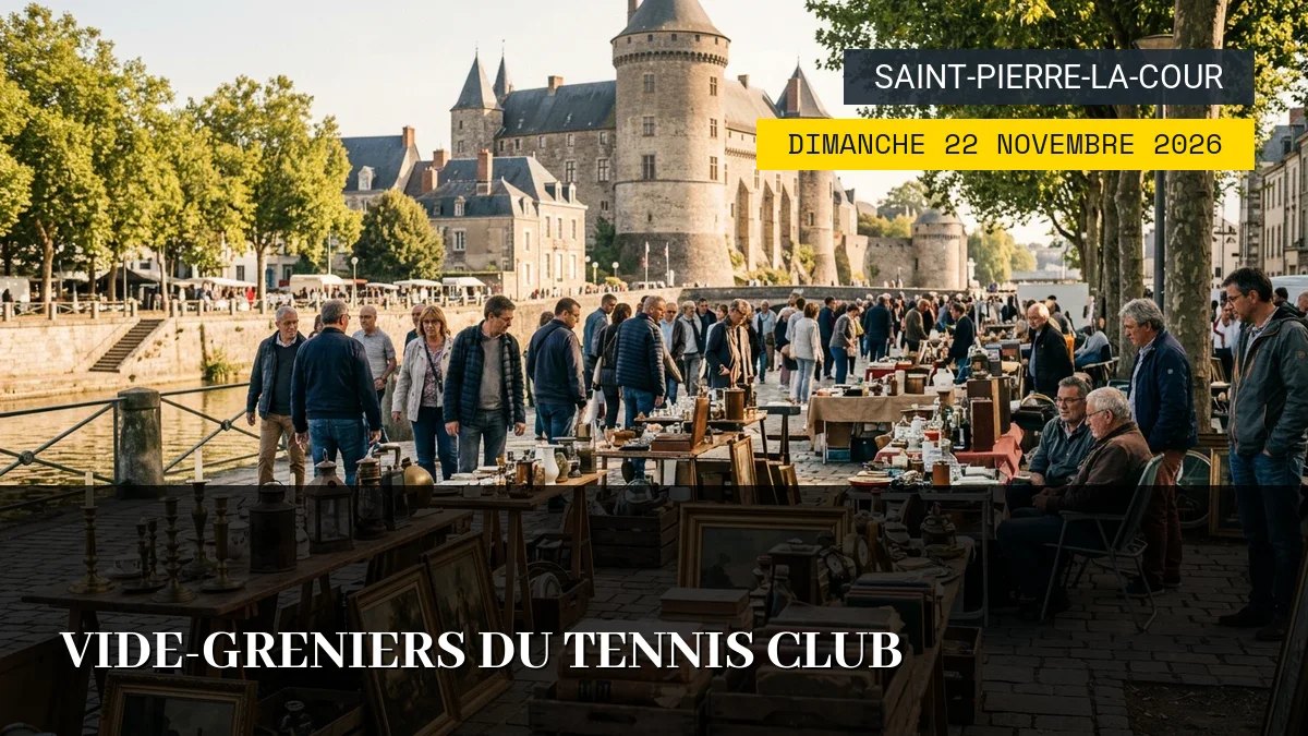 Affiche de l'événement : Vide-greniers du Tennis Club – Dimanche 22 Novembre 2026