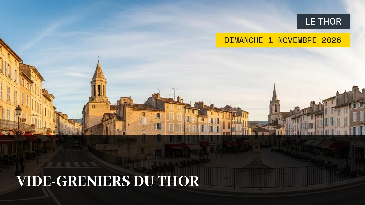 Affiche de l'événement : Vide-Greniers du Thor – Dimanche 1 Novembre 2026