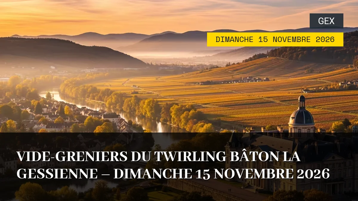 Affiche de l'événement : Vide-greniers du Twirling Bâton La Gessienne – Dimanche 15 Novembre 2026