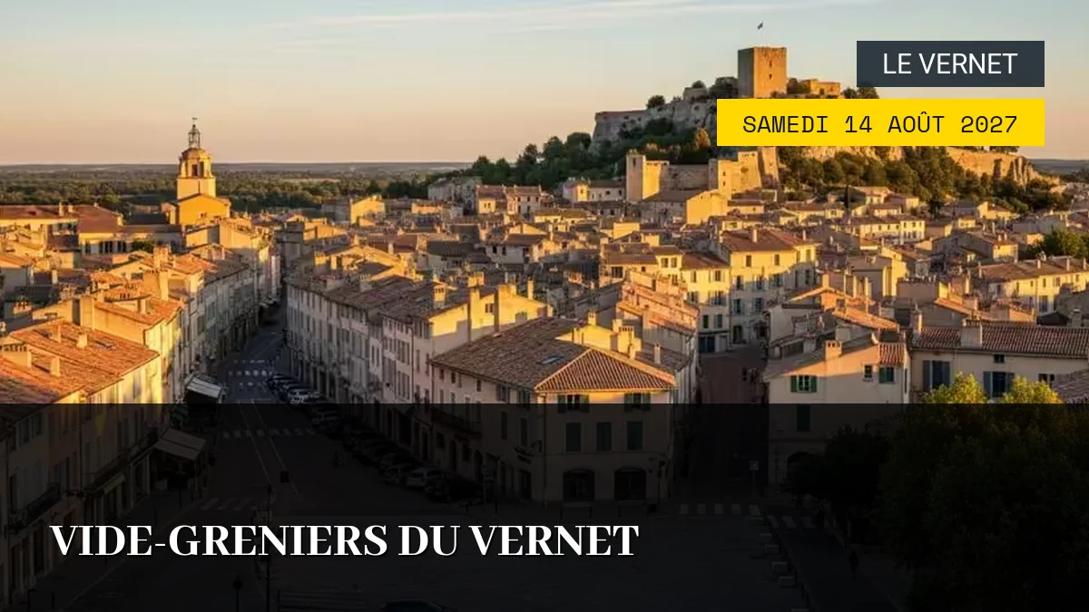 Affiche de l'événement : Vide-Greniers du Vernet – Samedi 14 Août 2027