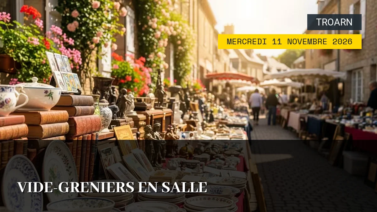 Affiche de l'événement : Vide-greniers en salle – Mercredi 11 Novembre 2026