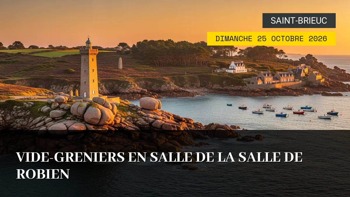 Affiche de l'événement : Vide-greniers en salle de la Salle de Robien – Dimanche 25 Octobre 2026