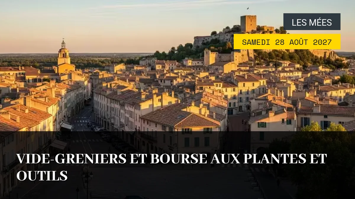 Affiche de l'événement : Vide-Greniers et Bourse aux Plantes et Outils – Samedi 28 Août 2027