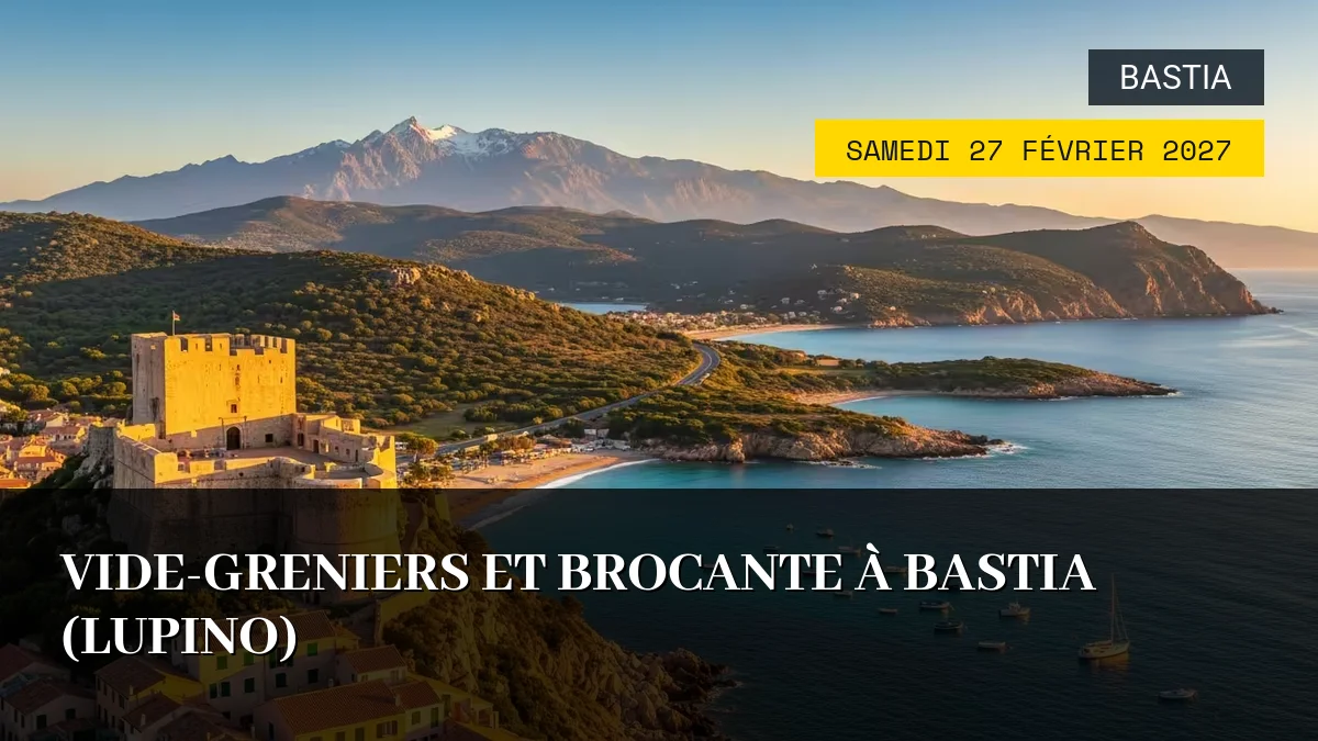 Affiche de l'événement : Vide-greniers et Brocante à Bastia (Lupino) – Samedi 27 Février 2027
