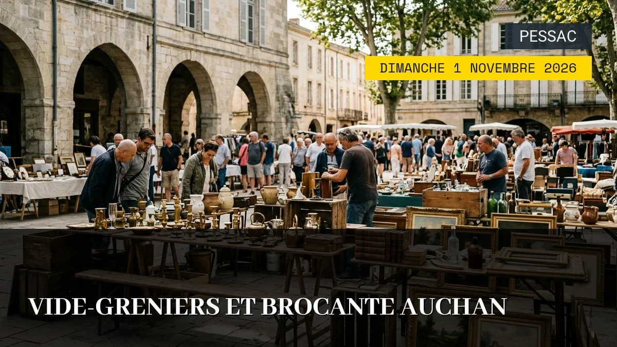 Affiche de l'événement : Vide-greniers et Brocante Auchan – Dimanche 1 Novembre 2026