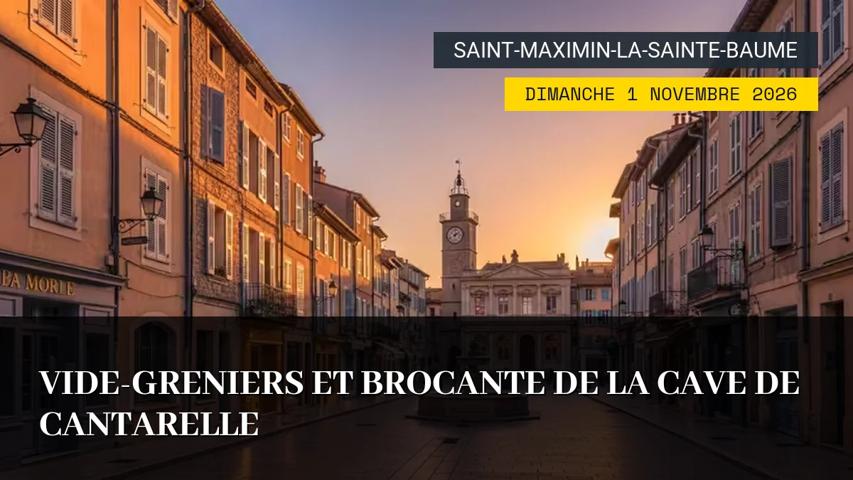 Affiche de l'événement : Vide-greniers et Brocante de la Cave de Cantarelle – Dimanche 1 Novembre 2026