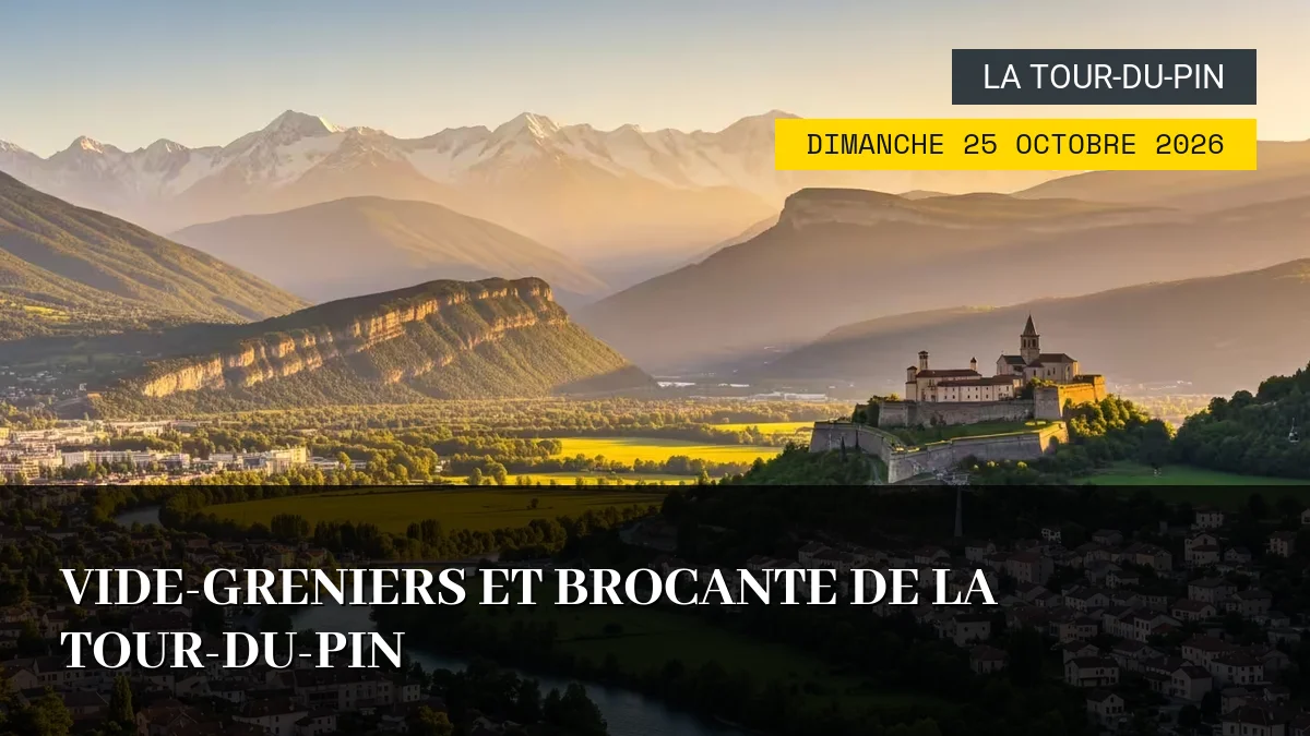 Affiche de l'événement : Vide-greniers et Brocante de La Tour-du-Pin – Dimanche 25 Octobre 2026