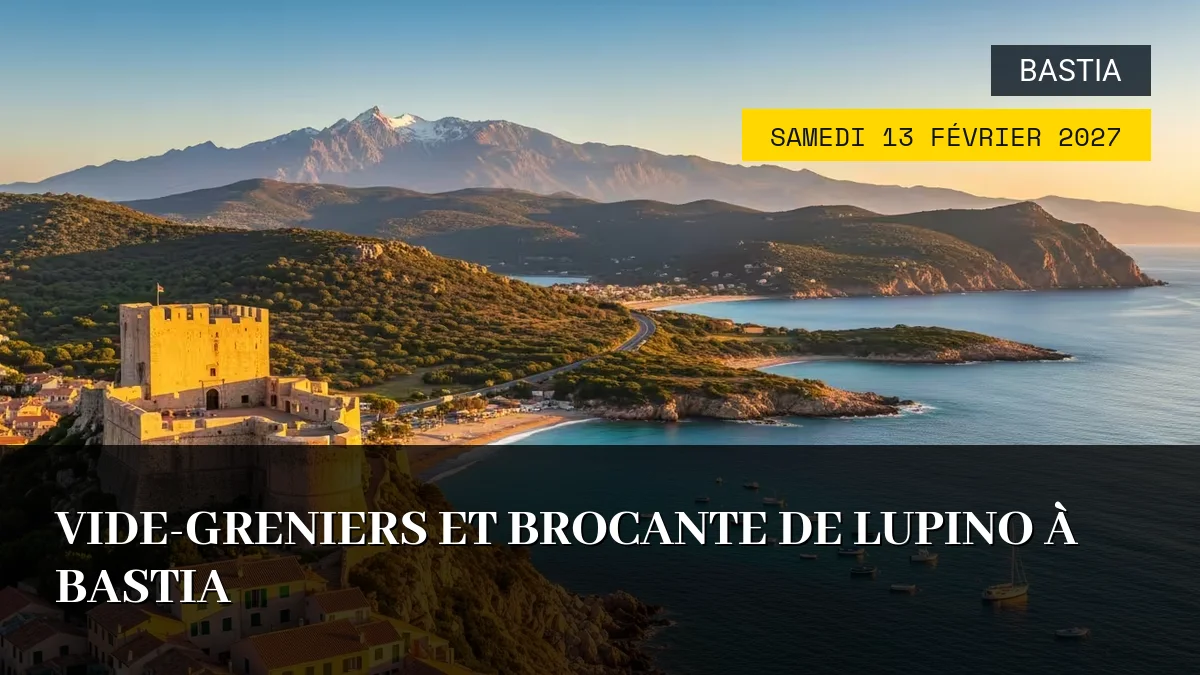 Affiche de l'événement : Vide-greniers et brocante de Lupino à Bastia – Samedi 13 Février 2027