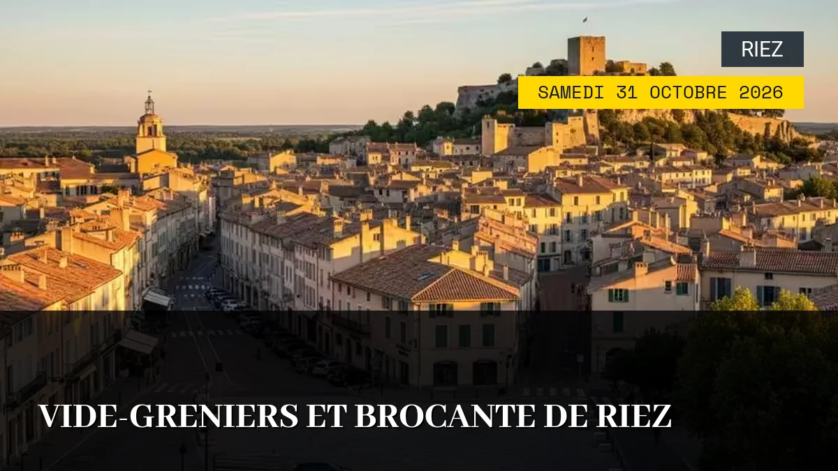 Affiche de l'événement : Vide-Greniers et Brocante de Riez – Samedi 31 Octobre 2026