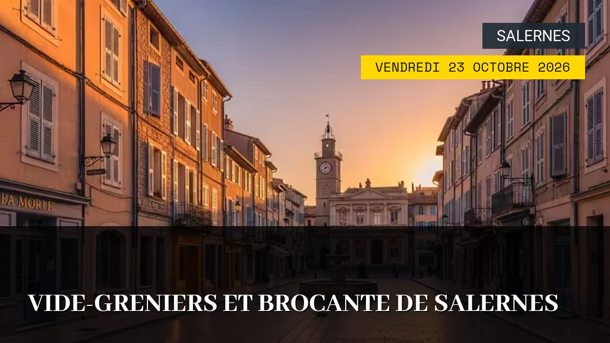 Affiche de l'événement : Vide-greniers et Brocante de Salernes – Vendredi 23 Octobre 2026