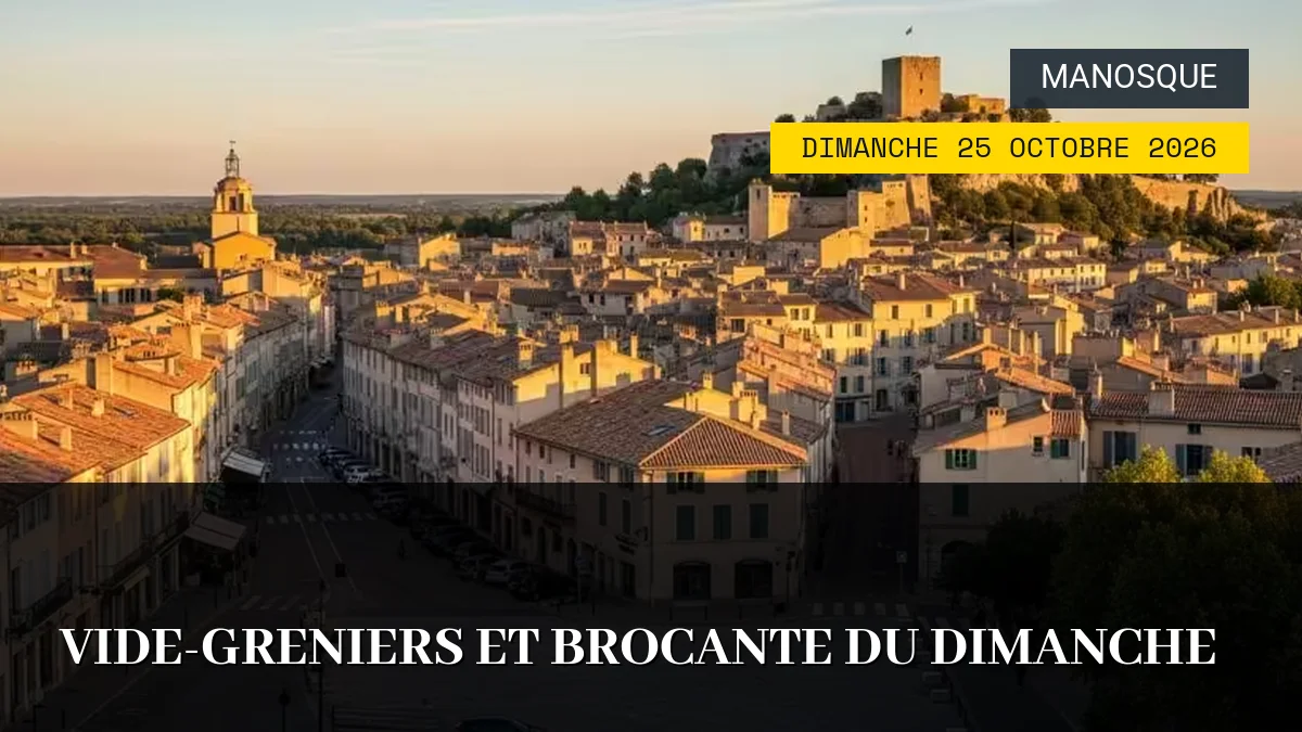 Affiche de l'événement : Vide-Greniers et Brocante du Dimanche – Dimanche 25 Octobre 2026