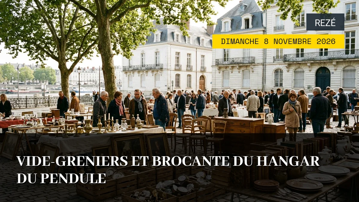 Affiche de l'événement : Vide-greniers et Brocante du Hangar du Pendule – Dimanche 8 Novembre 2026