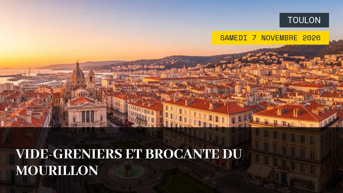 Affiche de l'événement : Vide-Greniers et Brocante du Mourillon – Samedi 7 Novembre 2026