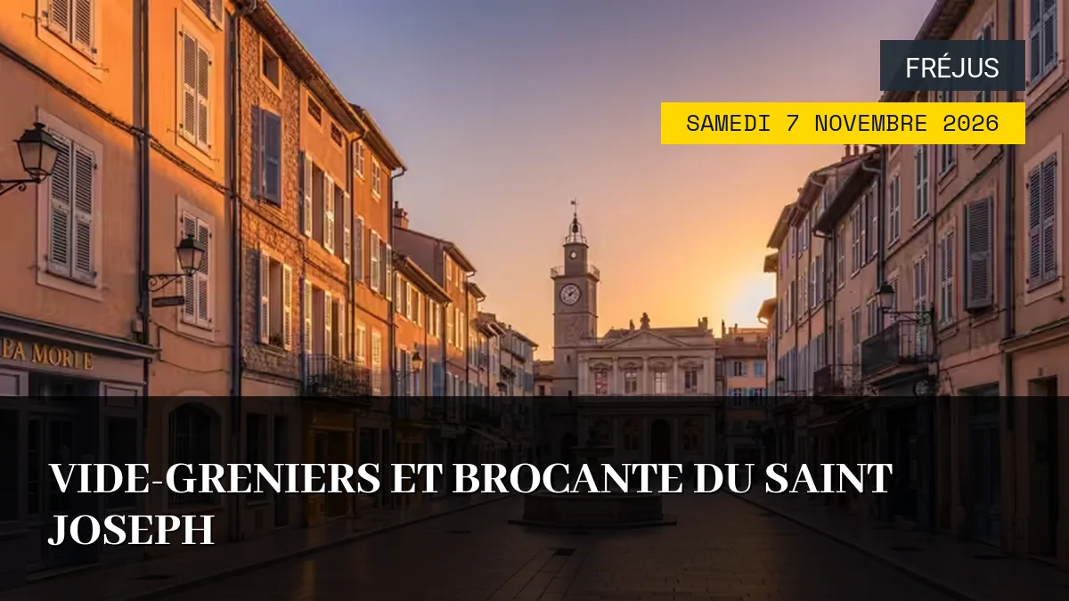 Affiche de l'événement : Vide-Greniers et Brocante du Saint Joseph – Samedi 7 Novembre 2026