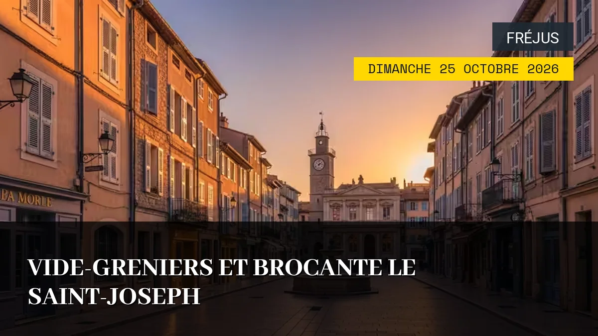 Affiche de l'événement : Vide-greniers et Brocante Le Saint-Joseph – Dimanche 25 Octobre 2026