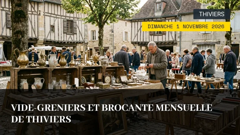 Vide-Greniers et Brocante Mensuelle de Thiviers – Dimanche 1 Novembre 2026