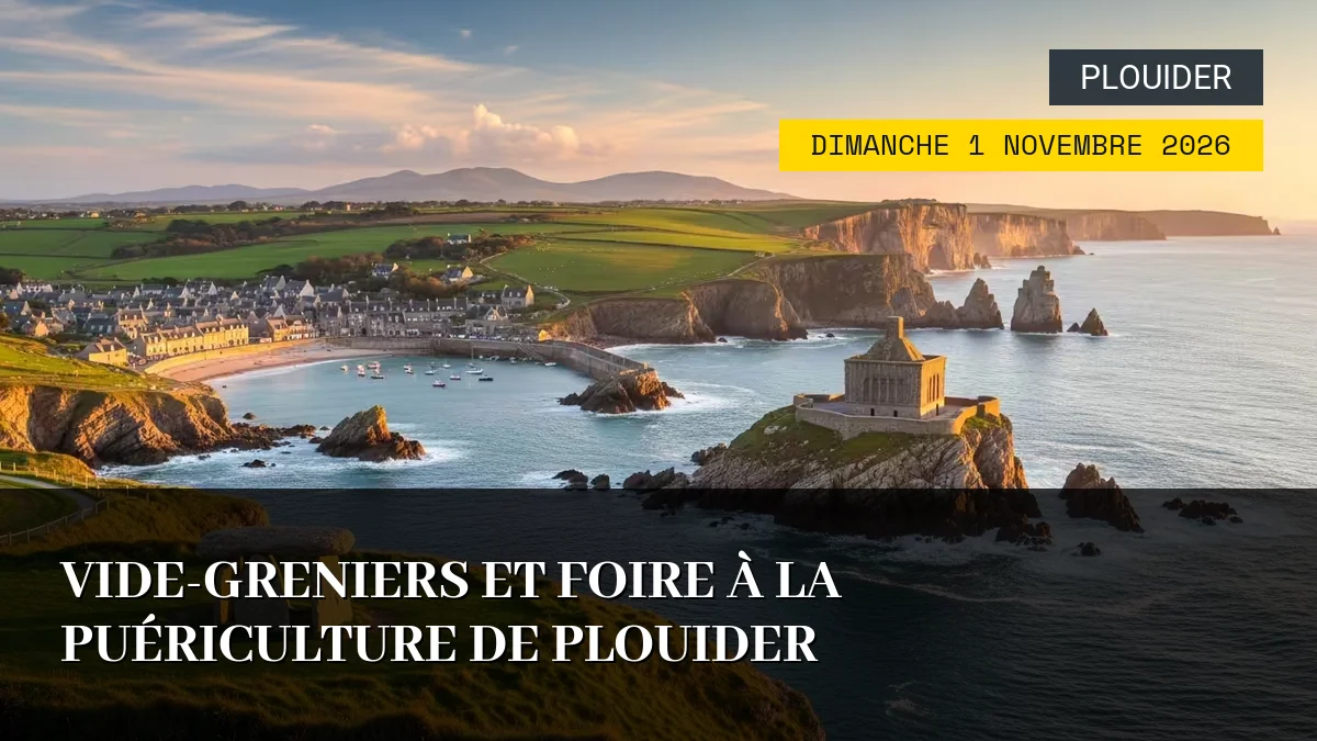 Affiche de l'événement : Vide-greniers et Foire à la Puériculture de Plouider – Dimanche 1 Novembre 2026