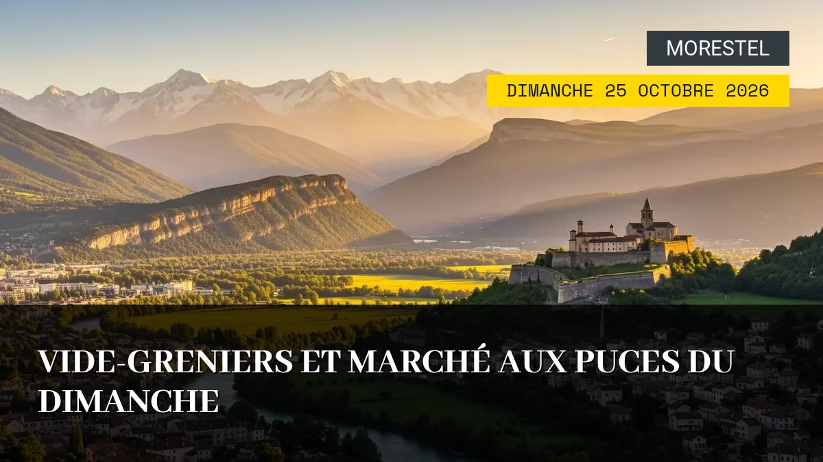 Affiche de l'événement : Vide-greniers et Marché aux puces du Dimanche – Dimanche 25 Octobre 2026