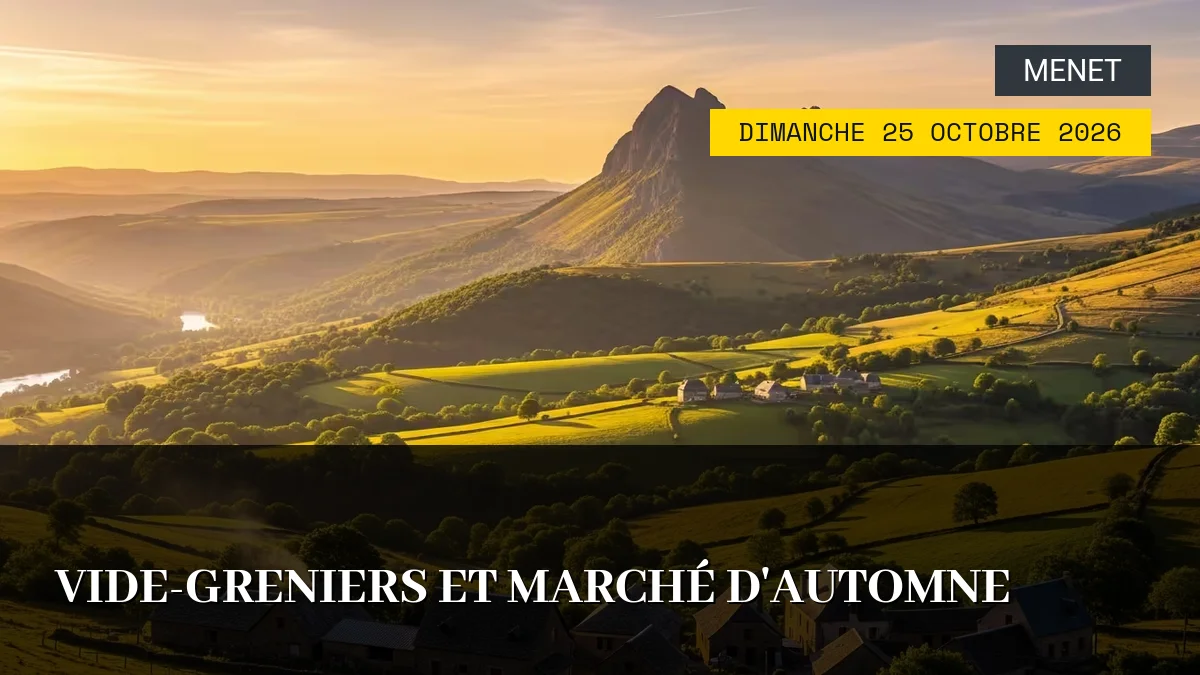 Affiche de l'événement : Vide-Greniers et Marché d&rsquo;Automne – Dimanche 25 Octobre 2026