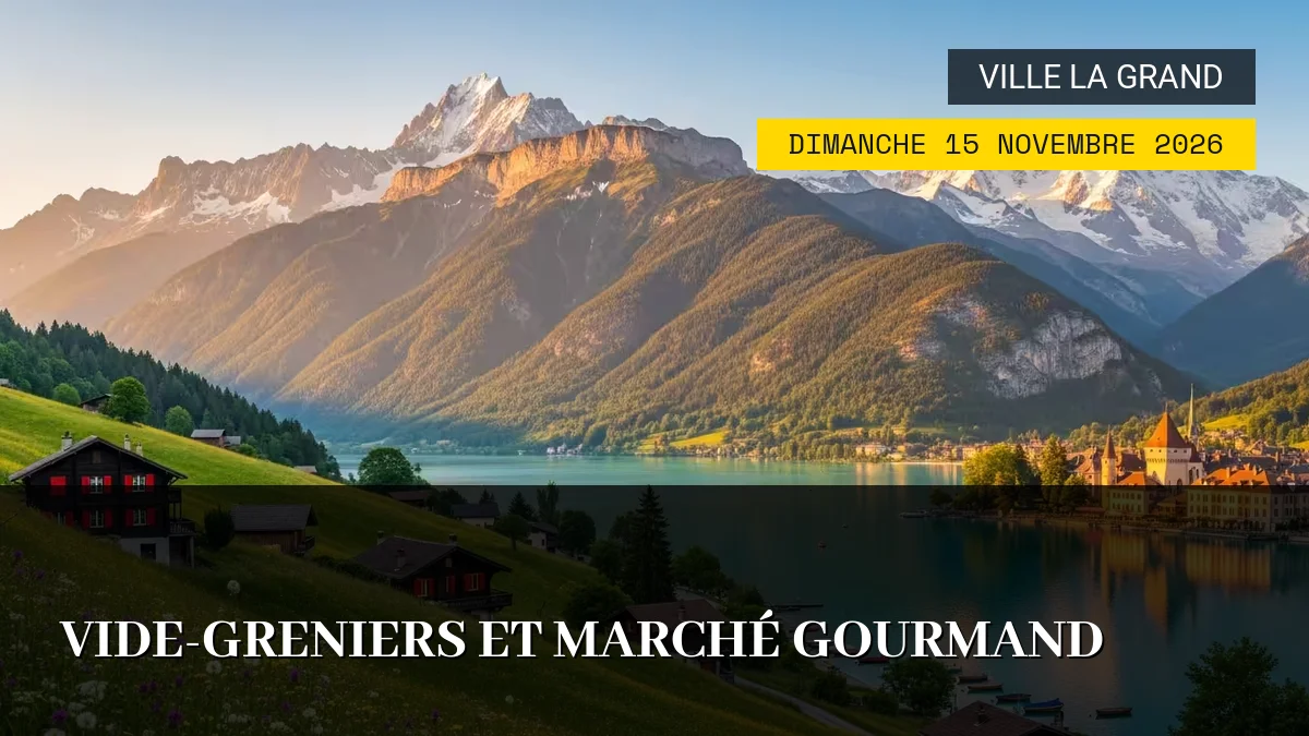 Affiche de l'événement : Vide-greniers et Marché Gourmand – Dimanche 15 Novembre 2026