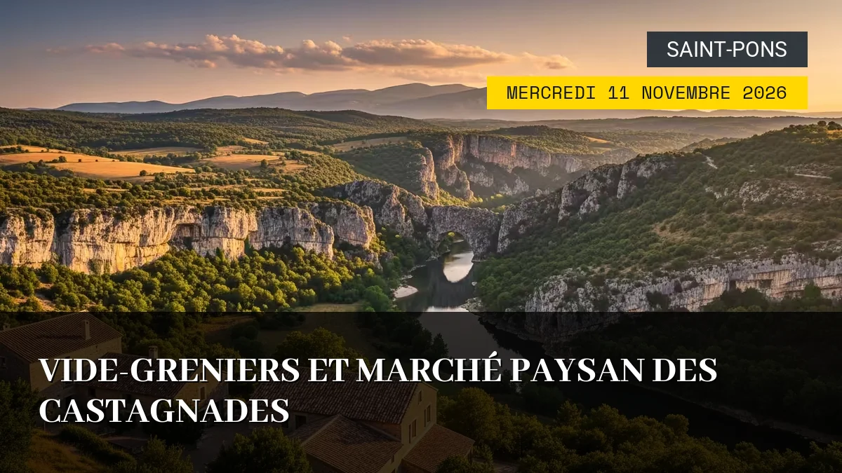 Affiche de l'événement : Vide-Greniers et Marché Paysan des Castagnades – Mercredi 11 Novembre 2026