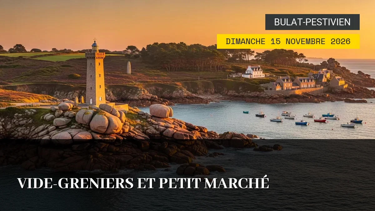 Affiche de l'événement : Vide-greniers et Petit Marché – Dimanche 15 Novembre 2026