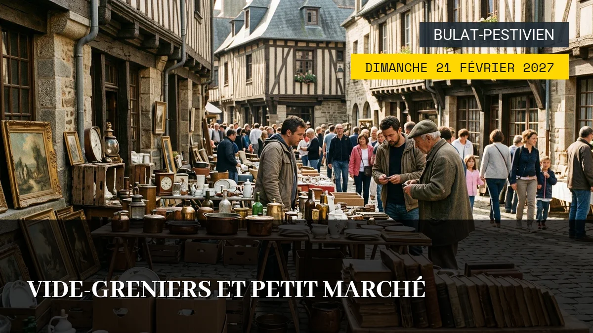 Affiche de l'événement : Vide-greniers et petit marché – Dimanche 21 Février 2027
