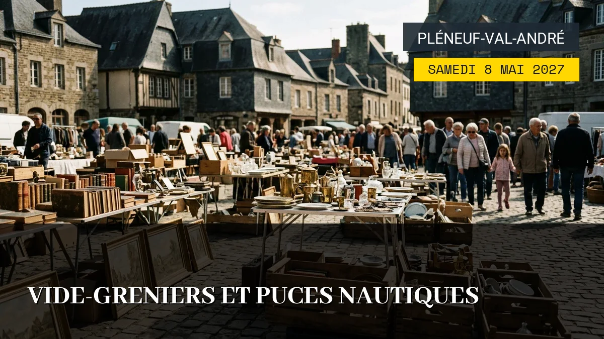 Affiche de l'événement : Vide-greniers et Puces Nautiques – Samedi 8 Mai 2027