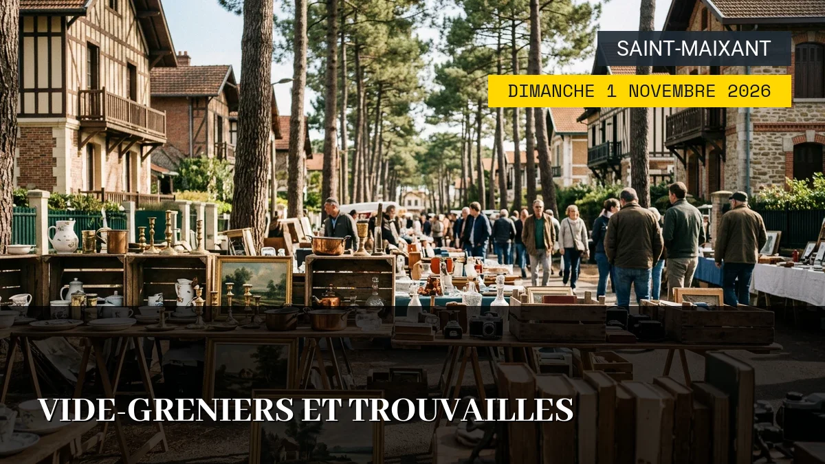 Affiche de l'événement : Vide-Greniers et Trouvailles – Dimanche 1 Novembre 2026