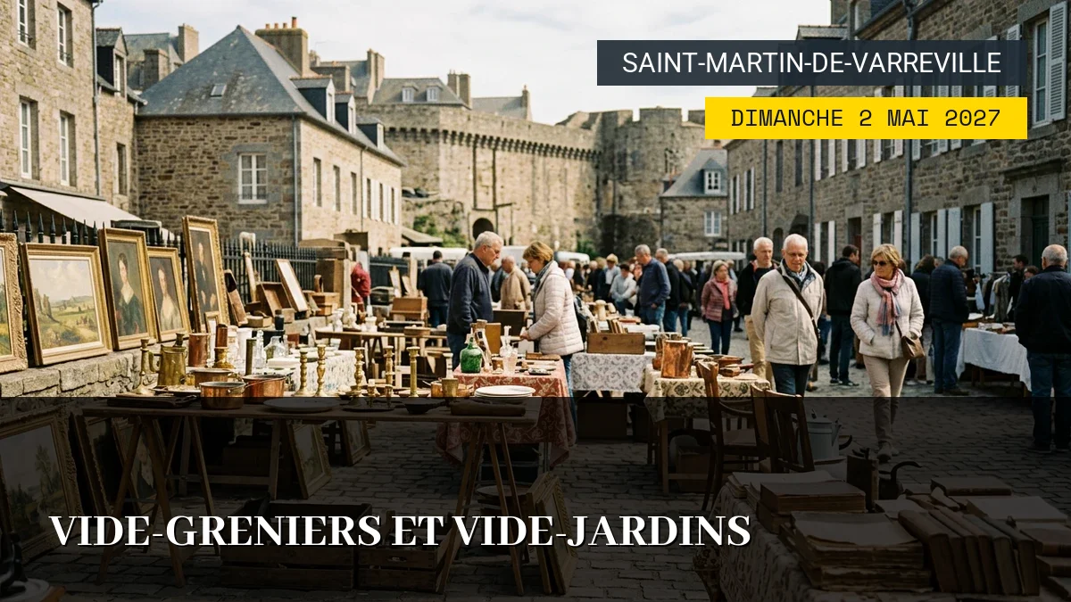 Affiche de l'événement : Vide-Greniers et Vide-Jardins – Dimanche 2 Mai 2027