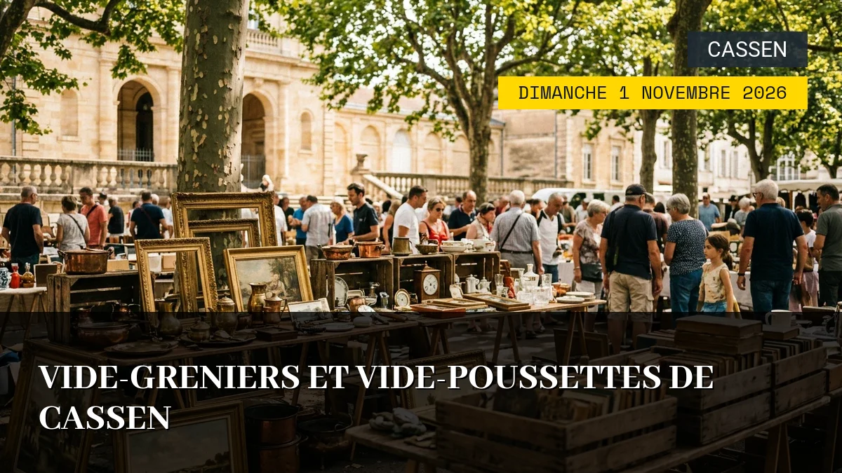 Affiche de l'événement : Vide-Greniers et Vide-Poussettes de Cassen – Dimanche 1 Novembre 2026
